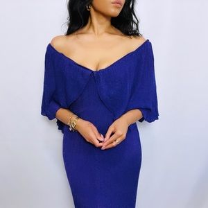 Zara | Purple Flutter Sleeve Long Maxi Dress S